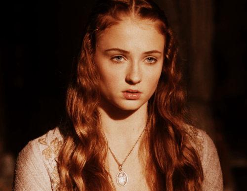 This is as surprised as Sansa's face ever gets.