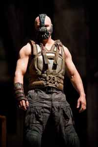 It's ironic how much Tom Hardy's Bane looks like a villain from a Mad Max movie.
